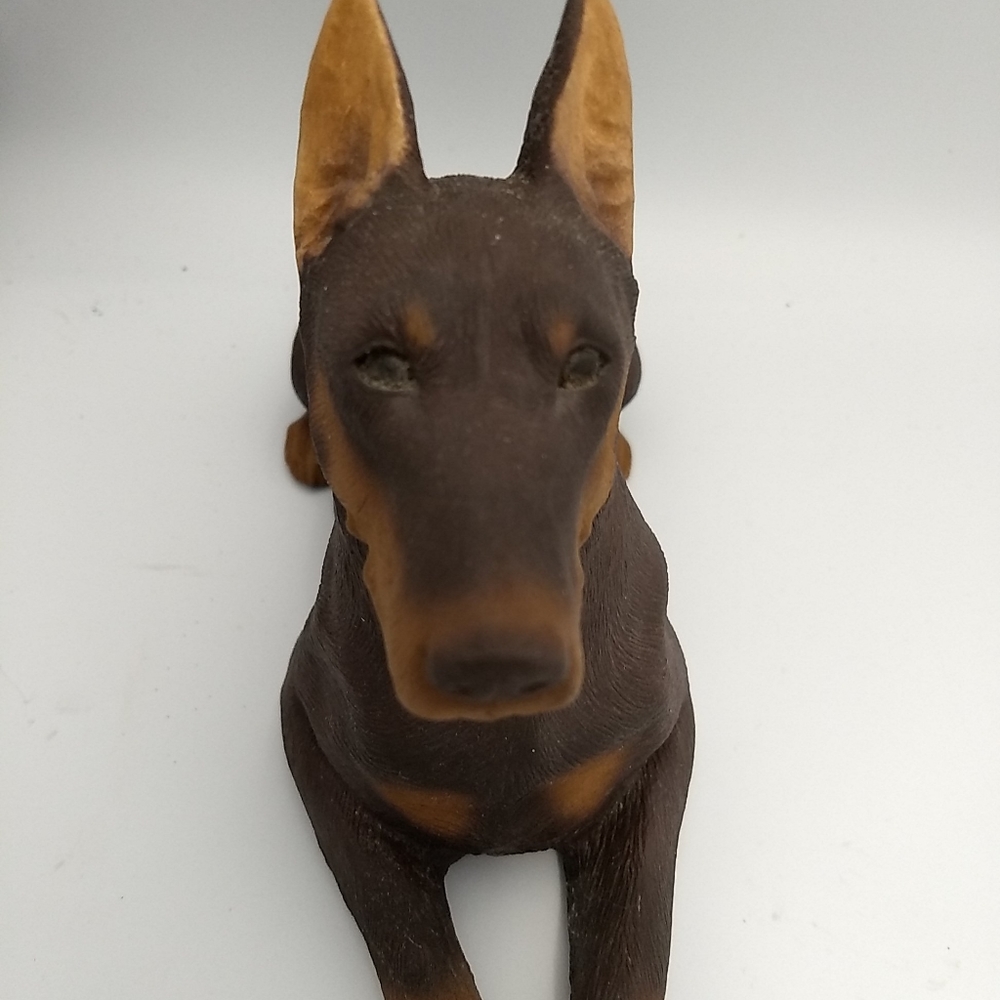 Vintage 1985 Sandicast Doberman Dog Sculpture 10.5” Signed Sandra Brue USA - Picture 6 of 14